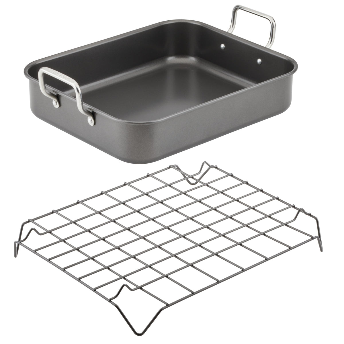 Rachael Ray easy-cleanup design speeds post-roast cleanup.