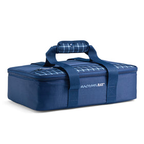 Rachael Ray Lasagna Lugger front view keeps hot meals protected during transport.