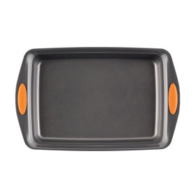 Rachael Ray nonstick cake pan releases batter and cakes easily.