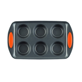 Rachael Ray Yum-o! muffin pan heavy-gauge steel resists warping for lasting daily use