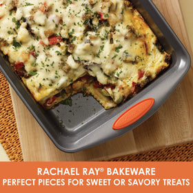 Rachael Ray Yum-O pan is oven safe up to 500°F for versatile recipes