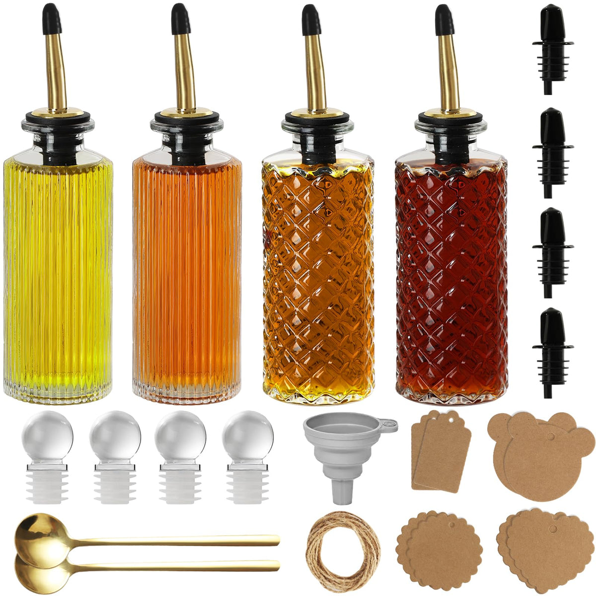 RACOBOT coffee syrup dispenser bottles keep syrups organized and fresh.
