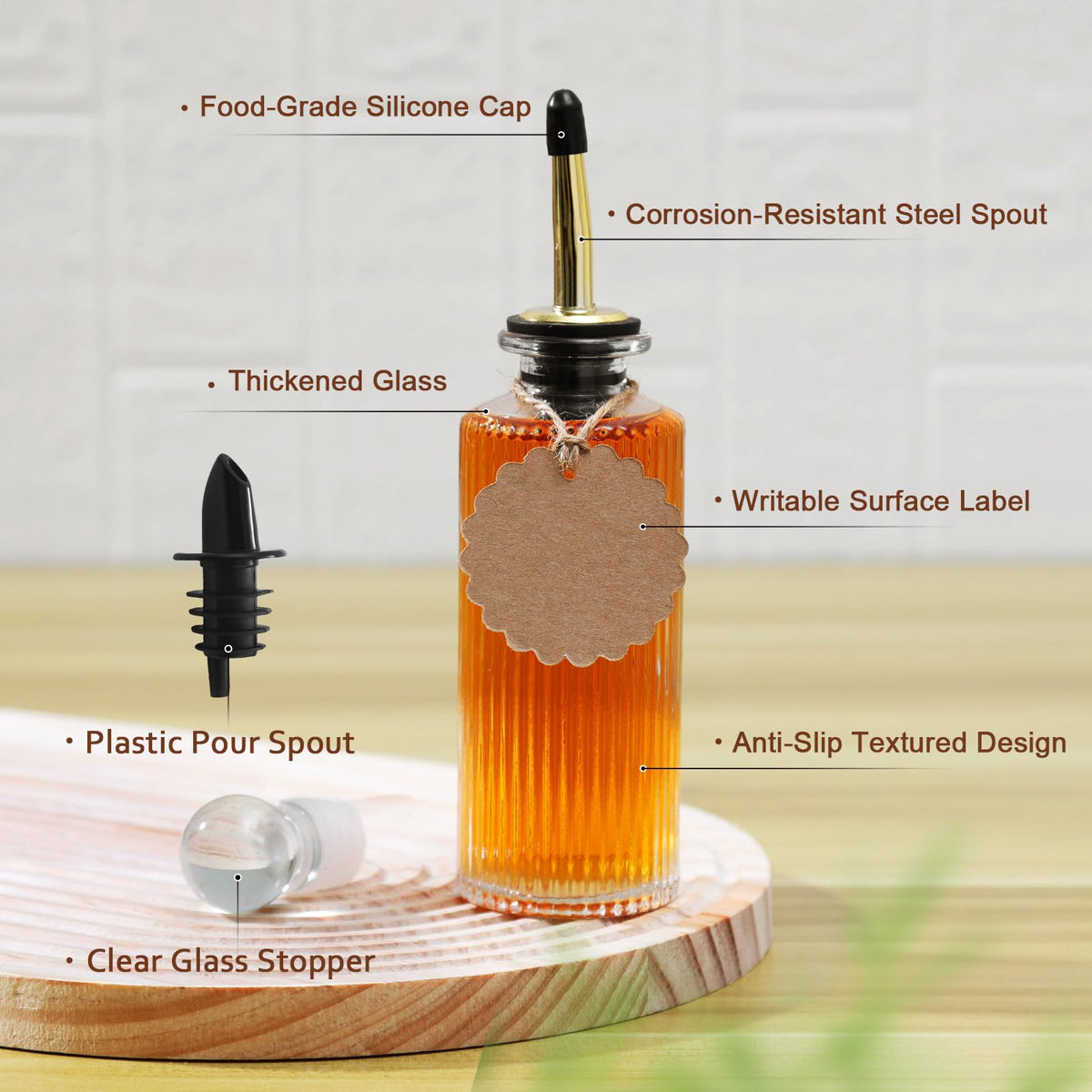 RACOBOT stainless nozzles provide precise pours with silicone seals.