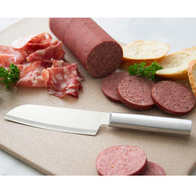 RADA brushed aluminum handle with satin finish for comfort.