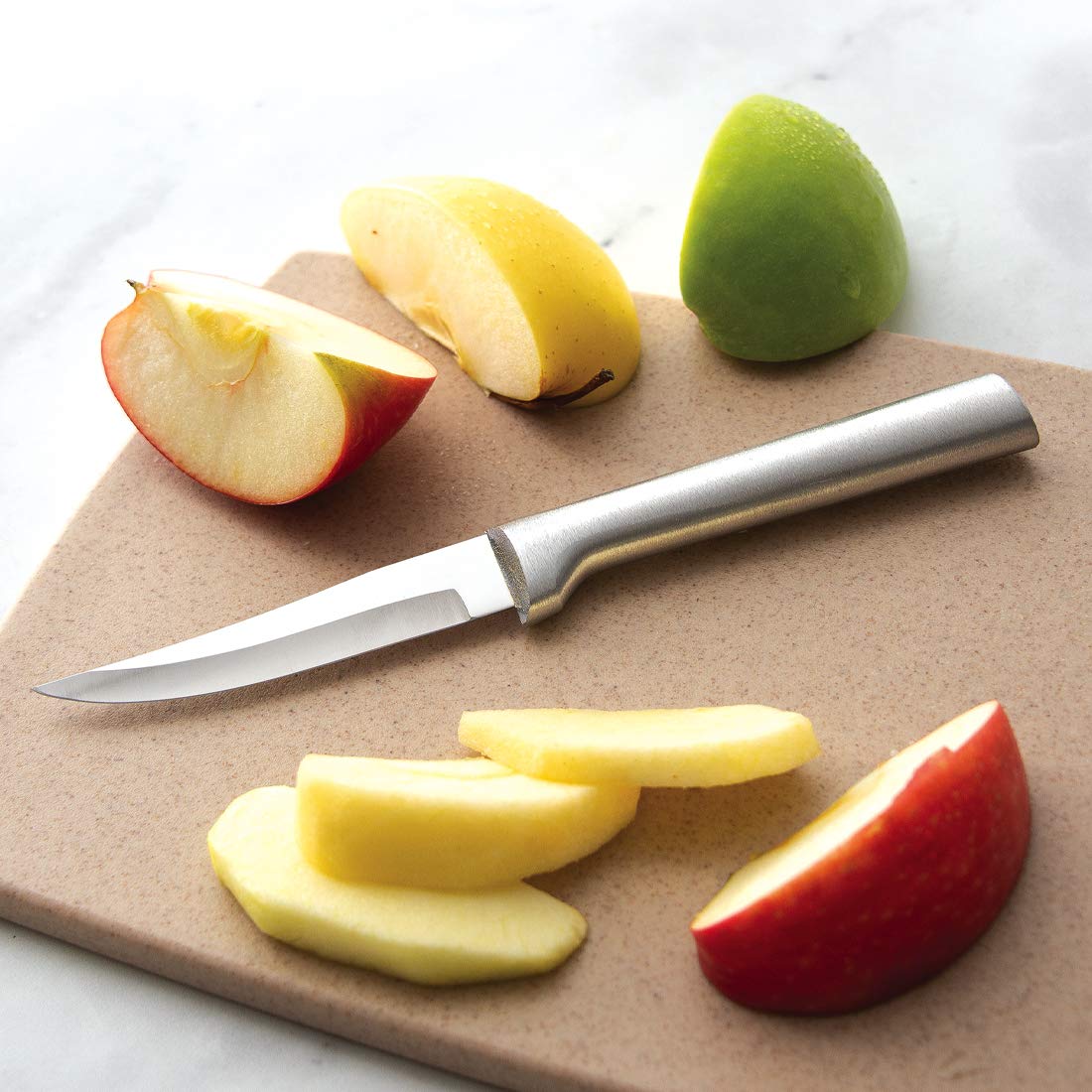 RADA paring set enables clean chicken breast trimming with precision.