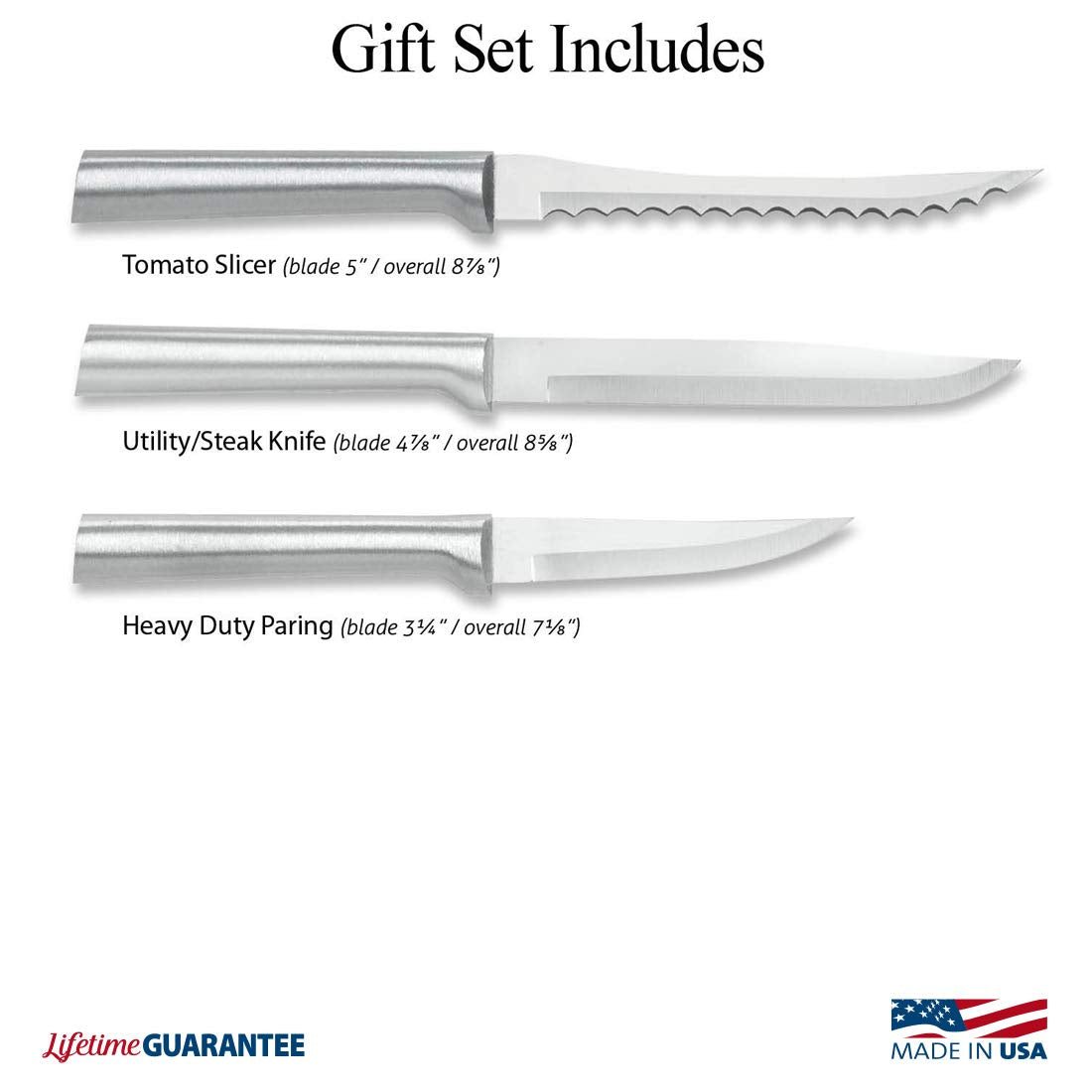 RADA utility knife with satin handle for versatile slicing tasks