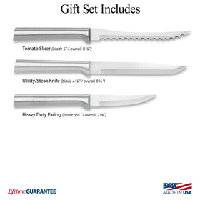 RADA utility knife with satin handle for versatile slicing tasks