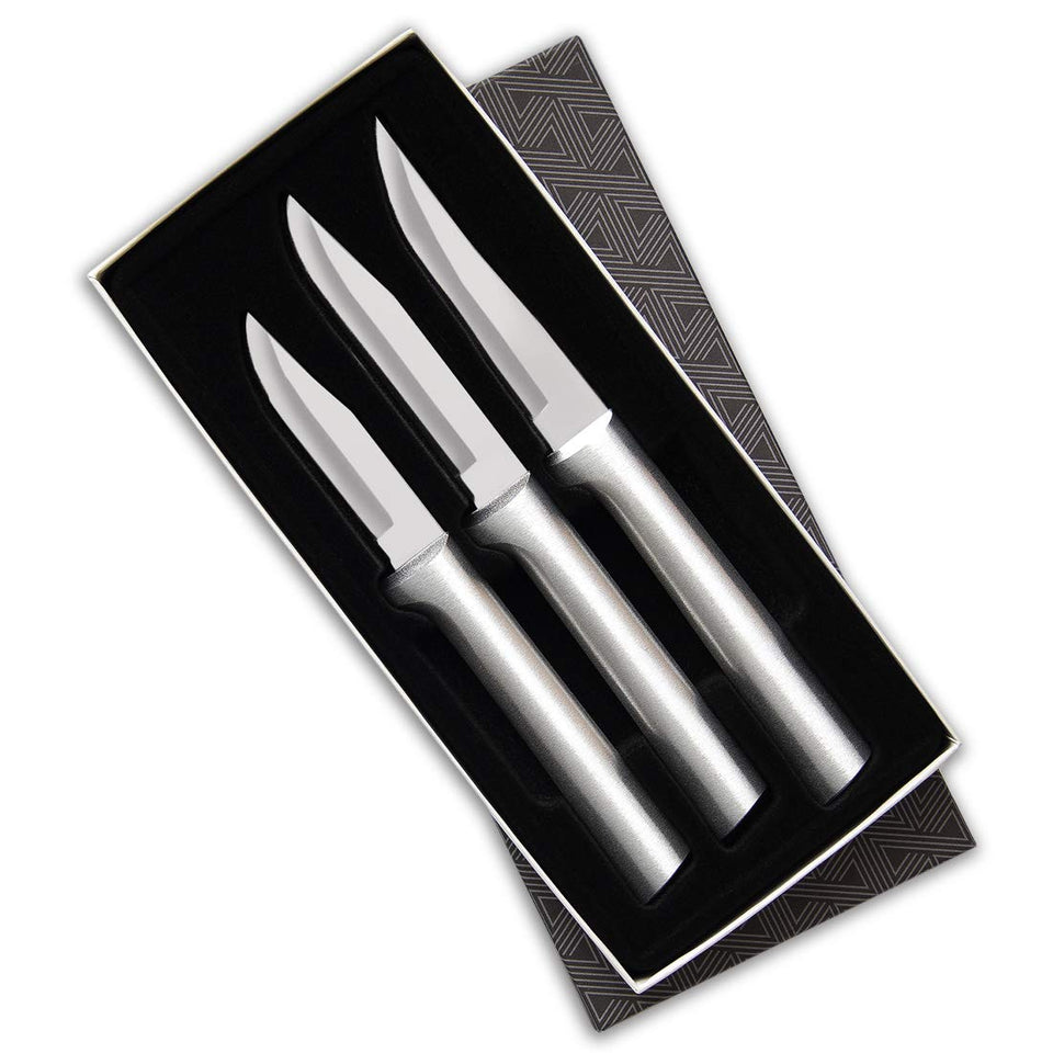 RADA paring knife galore 3-piece set close-up of sharp blades for precision prep.
