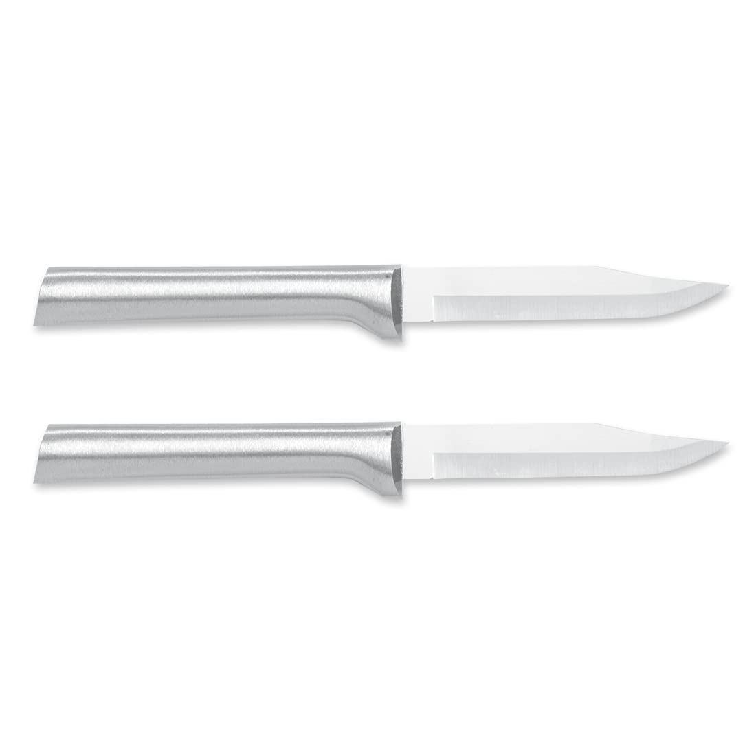 Rada Regular Paring Knife R101 hollow-ground blade detail highlights sharp edge.