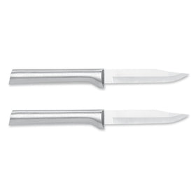 Rada Regular Paring Knife R101 hollow-ground blade detail highlights sharp edge.