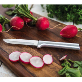 RADA Starter Set S38 blade close-up highlighting high-carbon stainless steel edge for lasting sharpness.