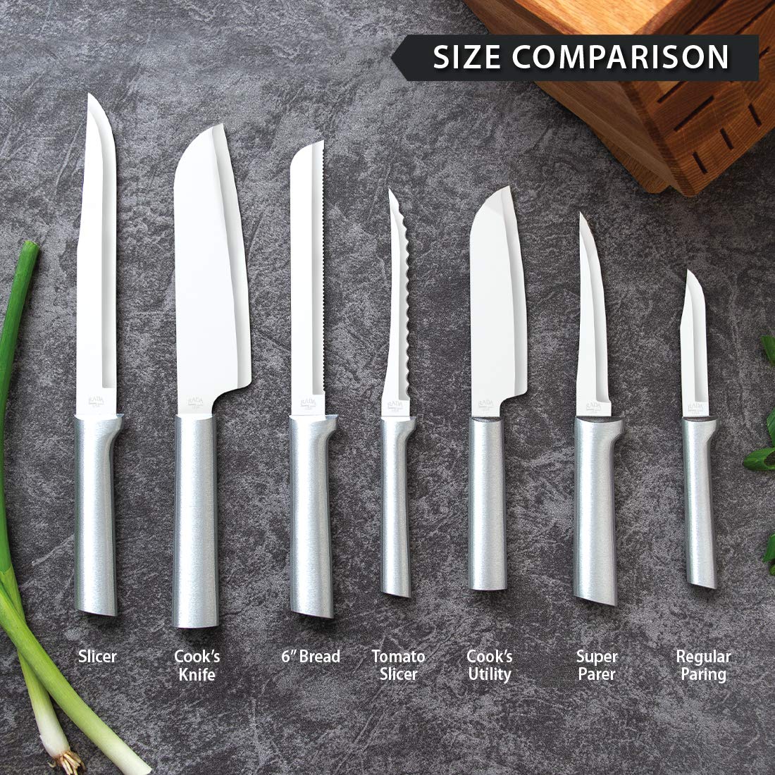 RADA USA-made blade and handle assembly demonstrates careful craftsmanship