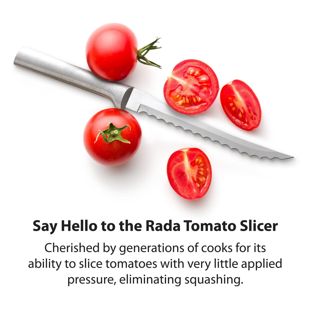 RADA Tomato Slicer Knife showcases durable stainless steel blade for everyday use