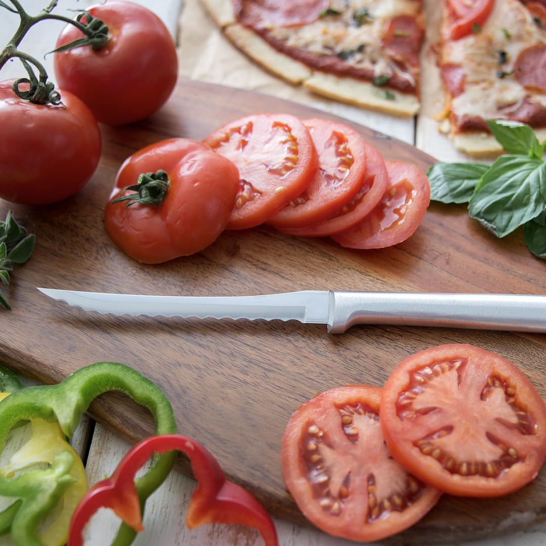 RADA Tomato Slicer Knife made in USA highlighting manufacturing craftsmanship