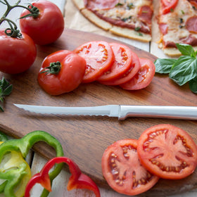 RADA Tomato Slicer Knife made in USA highlighting manufacturing craftsmanship
