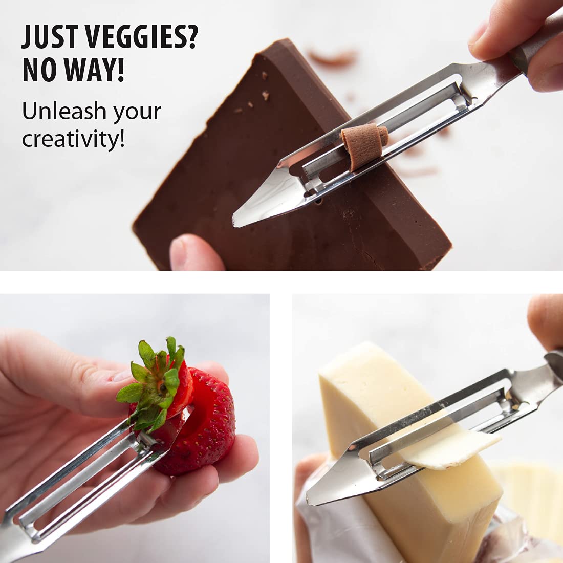 RADA peeler ideal for prepping fruits and vegetables for meals.