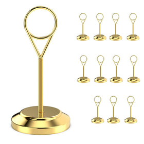 Radezon gold table number holder with a 2-inch base for stable upright cards