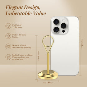Radezon gold table number holder features a sponge pad to prevent scratches