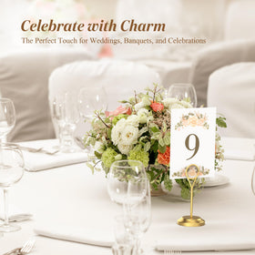 Radezon gold table number holders suit rustic or formal event themes