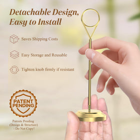 Radezon gold water-drop design table sign holders add elegance