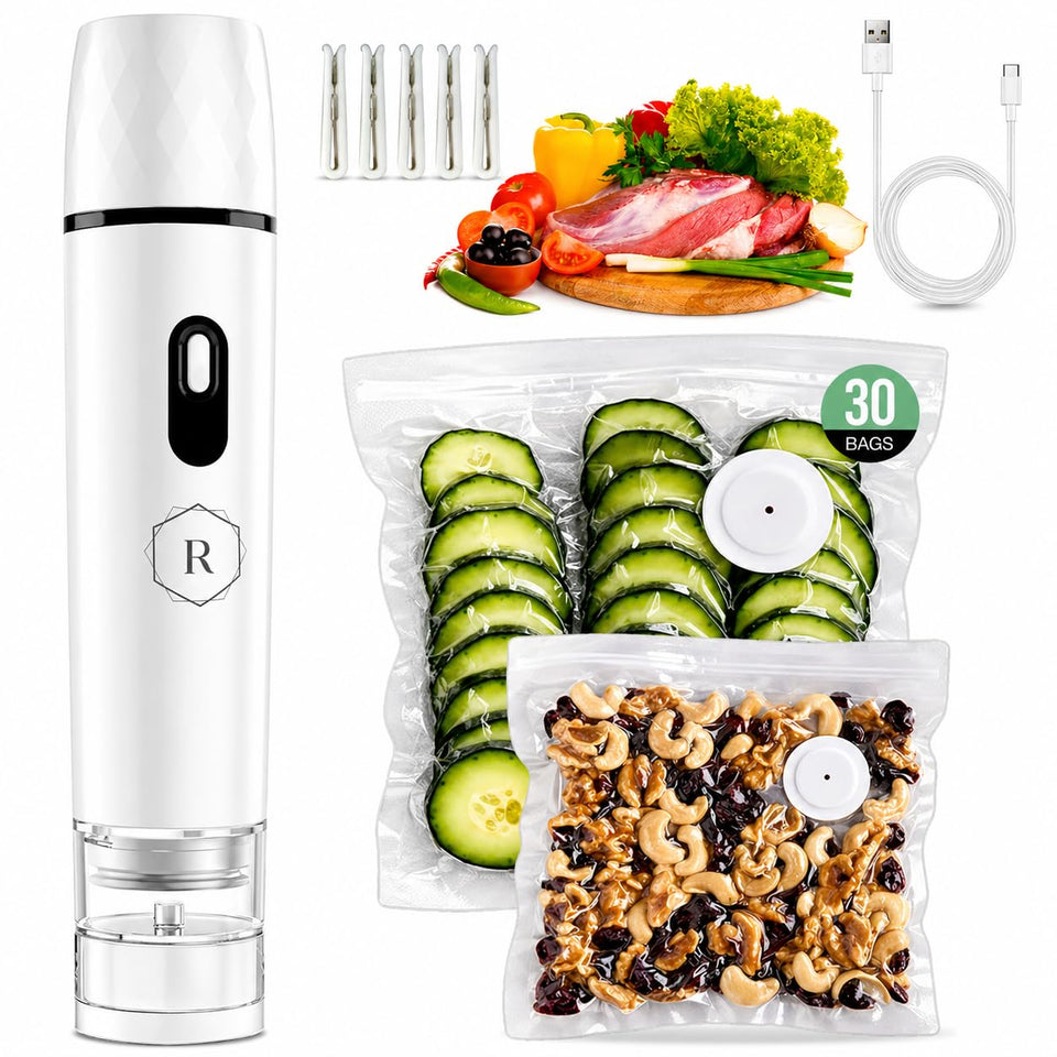Radiantora compact vacuum sealer in action for quick meal prep freshness