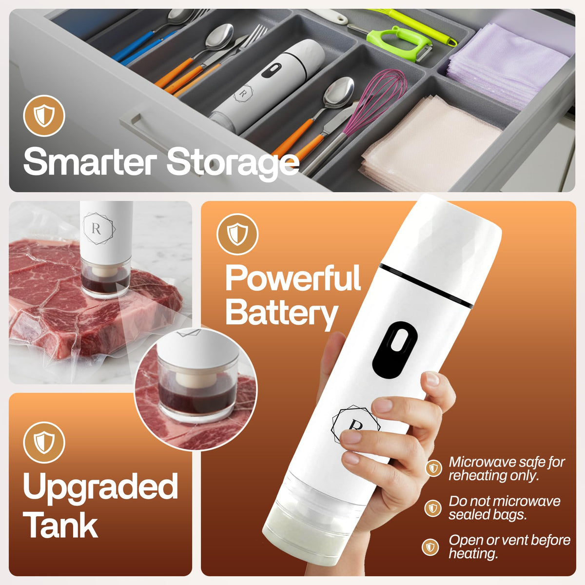 Radiantora freezer storage use for portioned leftovers