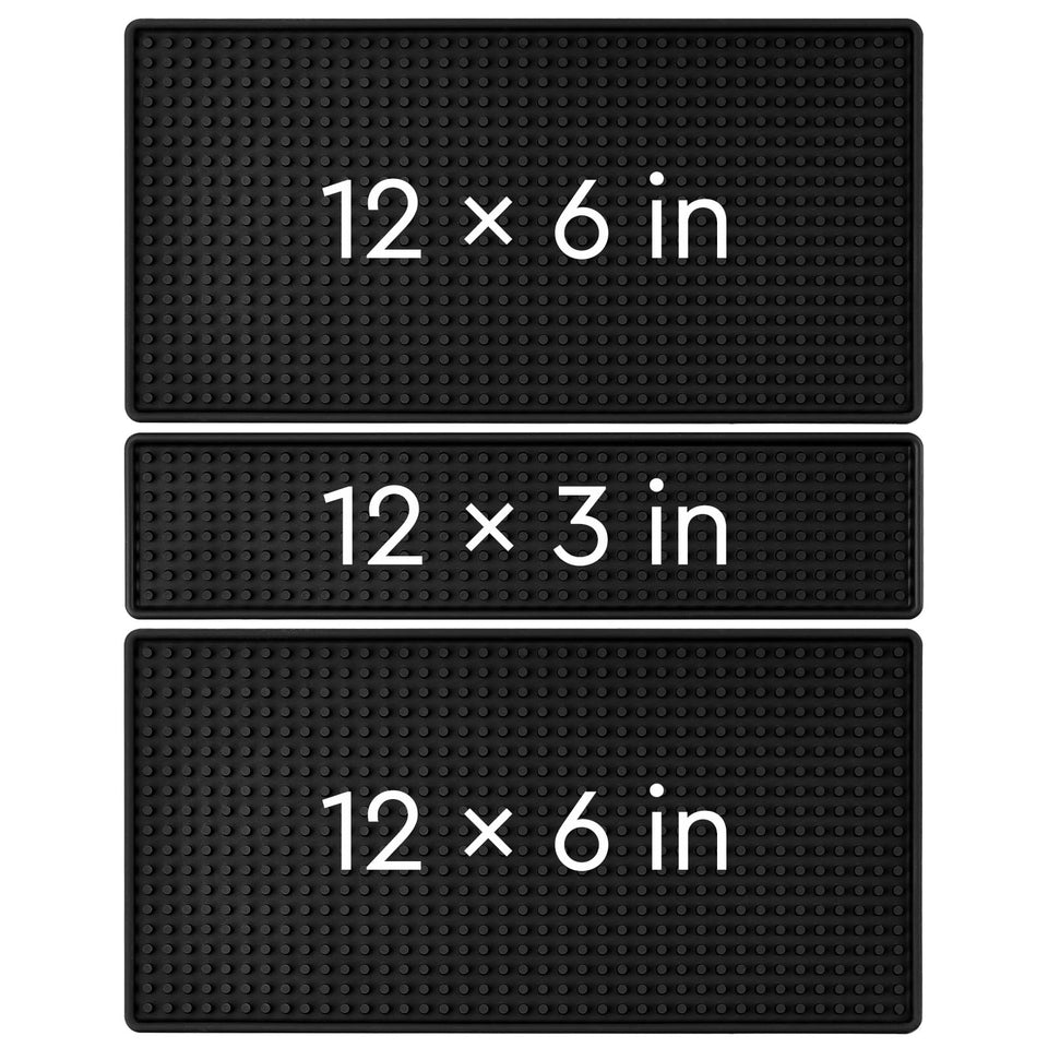 Radical Impact bar mat set on counter keeps bar prep tidy.