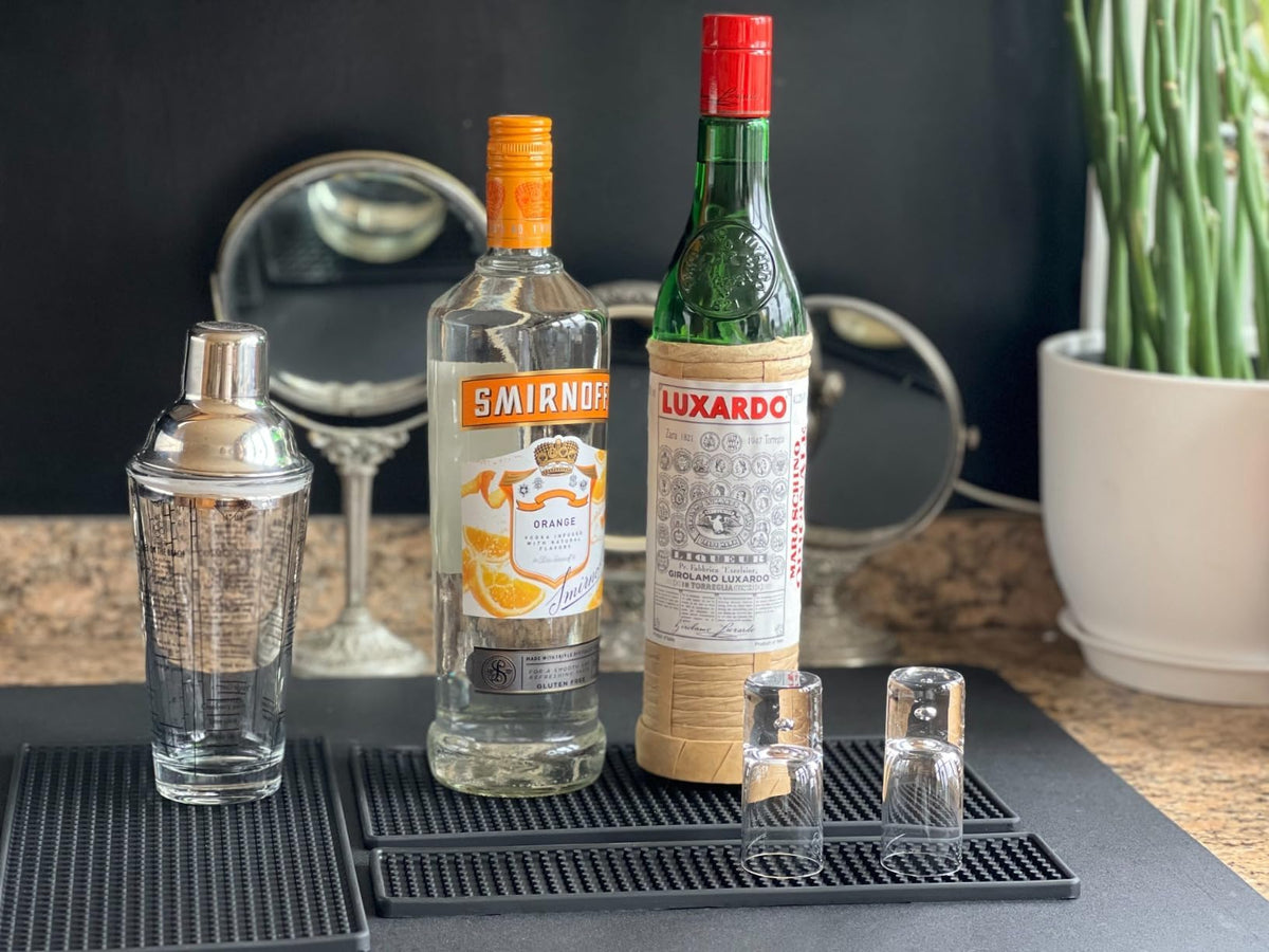 Multi-purpose mats for bars, coffee stations, and dish drying.