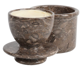 Radicaln Marble Butter Keeper with lid keeps butter cool and ready to spread on the counter