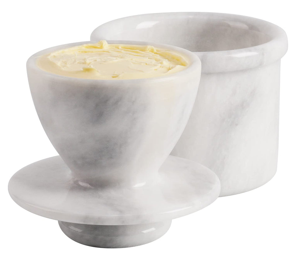 Radicaln Marble Butter Keeper lid keeps butter ready to spread with style