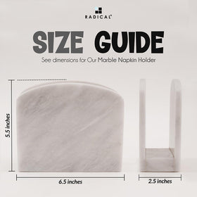 Radicaln white marble napkin holder adds refined style to tables.