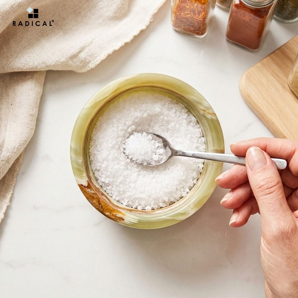 Compact 4-inch diameter provides space-saving storage and elegant presence.