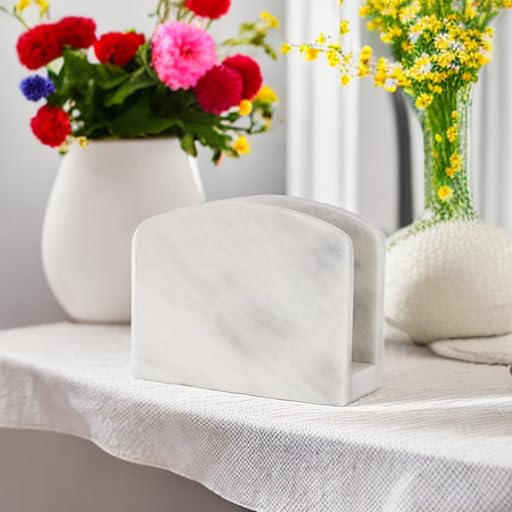 Radicaln napkin holder accommodates cloth and paper napkins neatly.