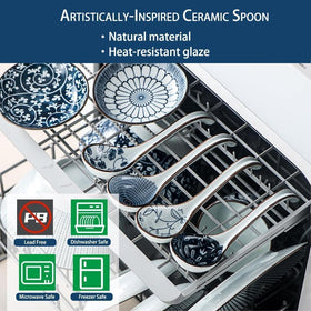 Raalitego 6-1in long oval spoons ideal for noodles and broth.