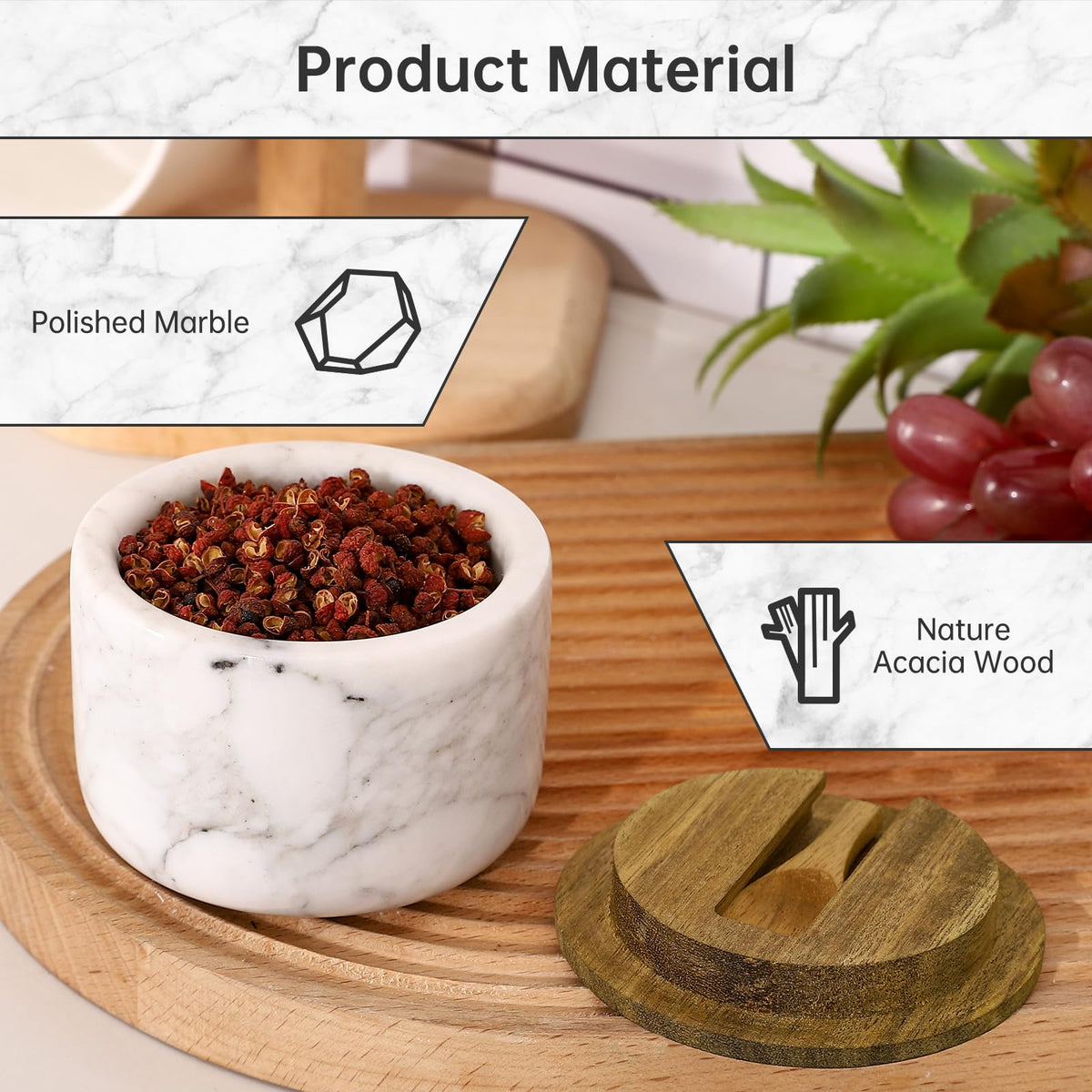 RAETTER.LY built-in spoon design keeps counters tidy and servings precise.