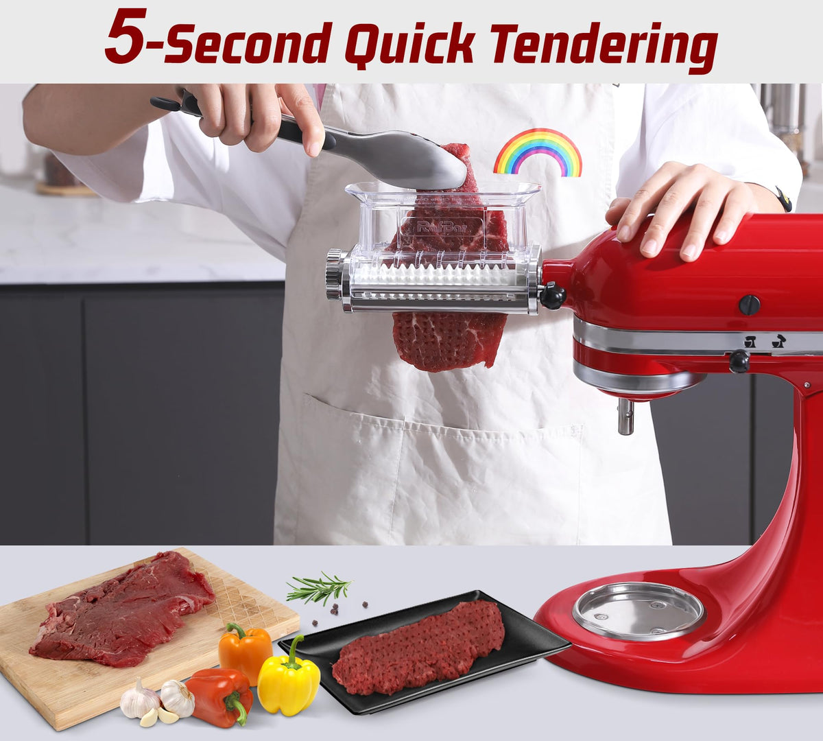 RAF BAR tenderizer with viewing window during processing