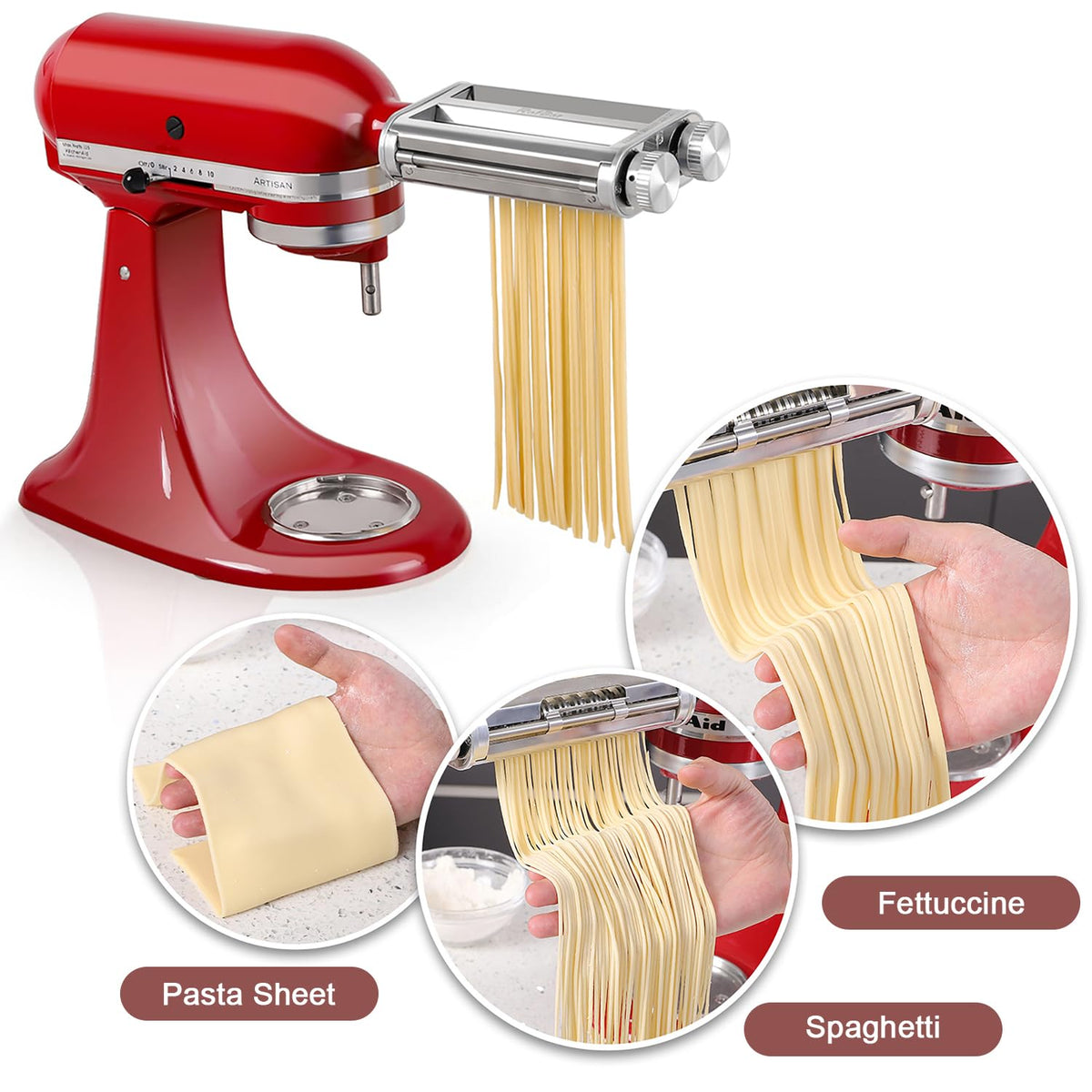 RAF BAR pasta maker fettuccine cutters create delicate ribbon pasta