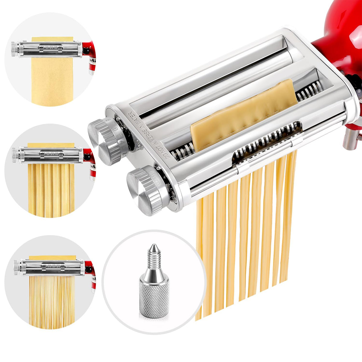 RAF BAR pasta maker attachment roller for even dough sheets, ideal for lasagna