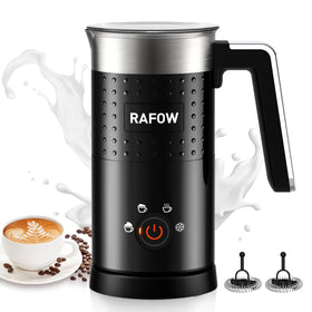 Rafow 4in1 electric milk frother front view showing compact design