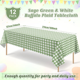 Ragnhild 12-pack gingham tablecloths offer quick setup and simple cleanup.
