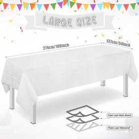 Ragnhild 3-ply tablecloth with oil film offers durable spill protection