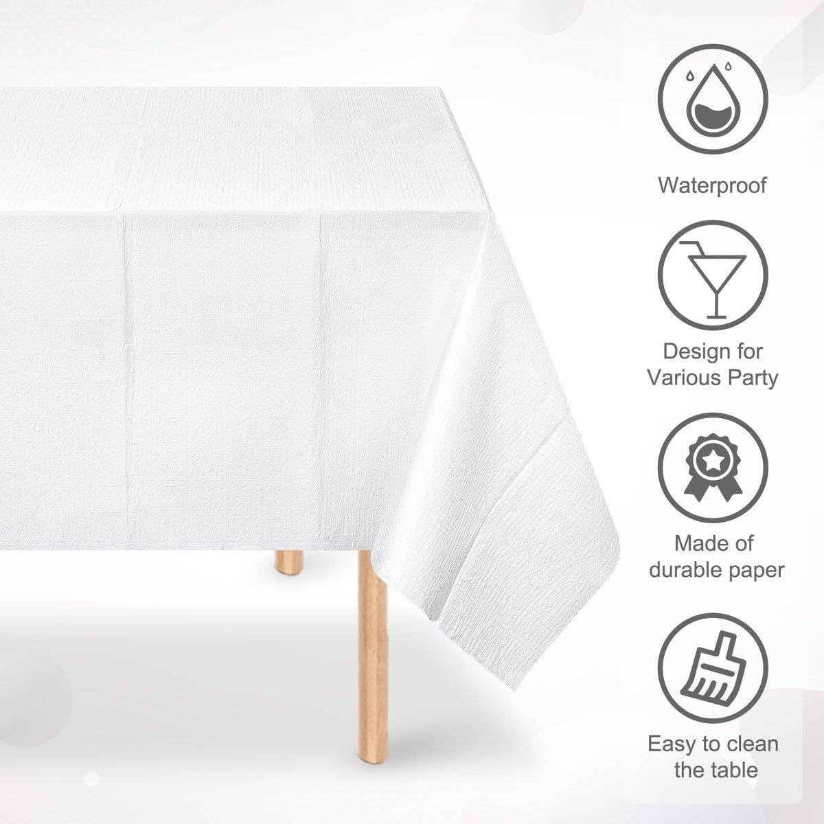 Ragnhild disposable tablecloth enables easy cleanup after gatherings