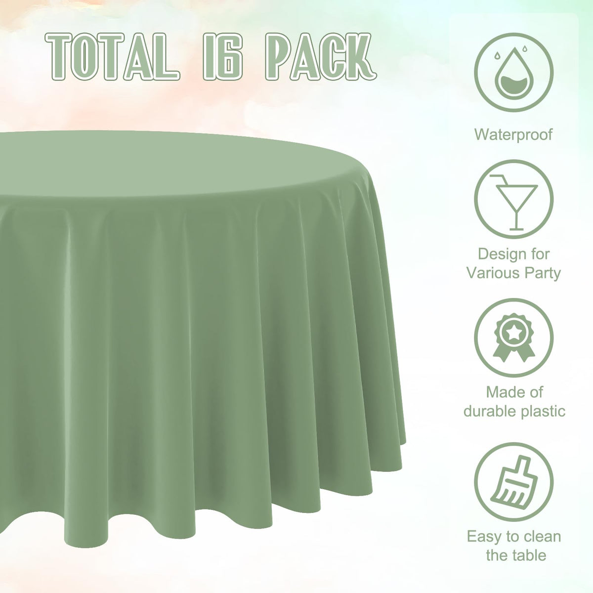 Ragnhild durable waterproof tablecloth protecting a surface during meals