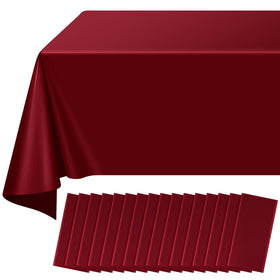 Ragnhild maroon rectangle tablecloth 54x108 inches protecting tables at events