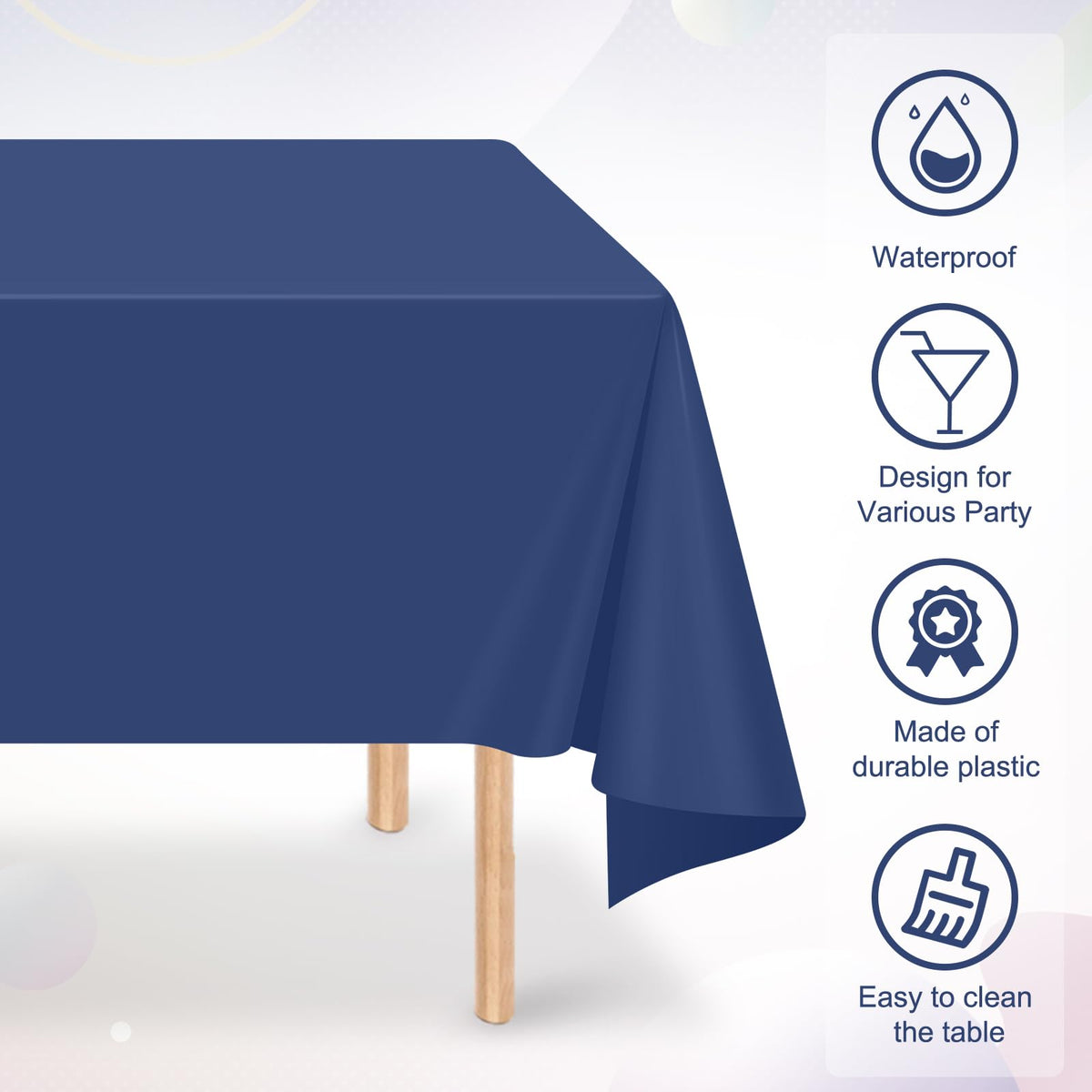 Durable lightweight scratch-resistant material from Ragnhild tablecloth protects surfaces