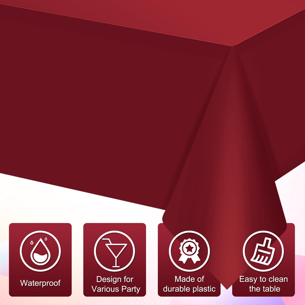 Ragnhild plastic tablecloth is waterproof to prevent spills and stains