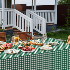 Ragnhild rectangle gingham pattern complements diverse party themes.