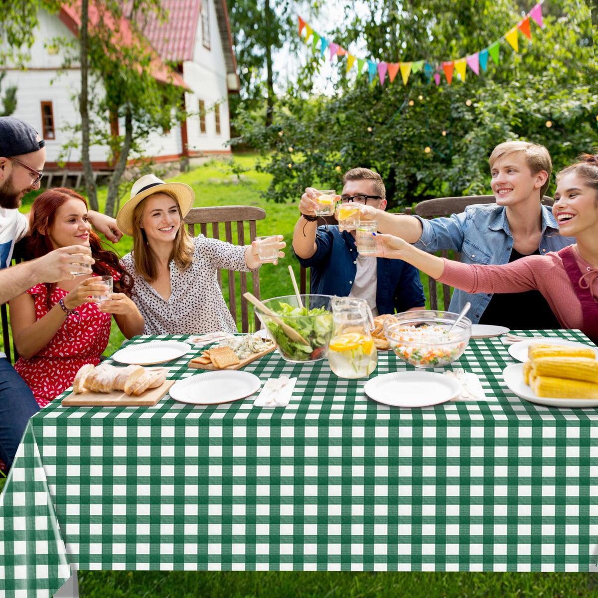 Ragnhild scratch-resistant tablecloth helps keep tables neat at events.