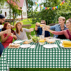 Ragnhild scratch-resistant tablecloth helps keep tables neat at events.