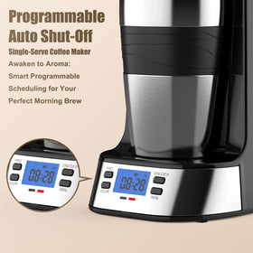 RAINBEAN coffee maker LCD display showing programmable timer